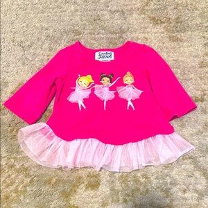 Counting Daisies Toddler Girl Pink Ballerina Top 2T